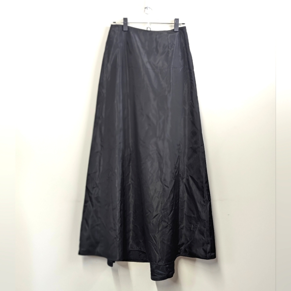 Kay Unger Black Taffeta Circle Maxi Skirt Formal Gala 2 Party Black Tie